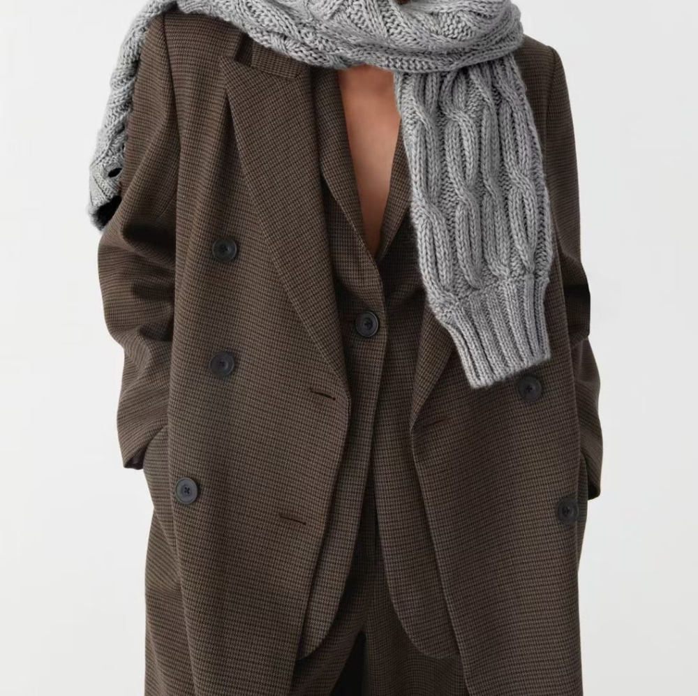 Morrison Double-Breasted Houndstooth Duster Coat - image 6